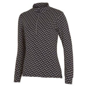 Schockemohle Sports Women's Luciana Equestrian Horse Shirt in Black/Brown Small